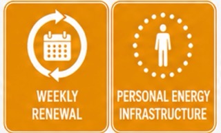 Weekly renewal and personal energy infrastructure
